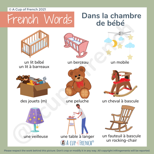 In baby's room French vocabulary